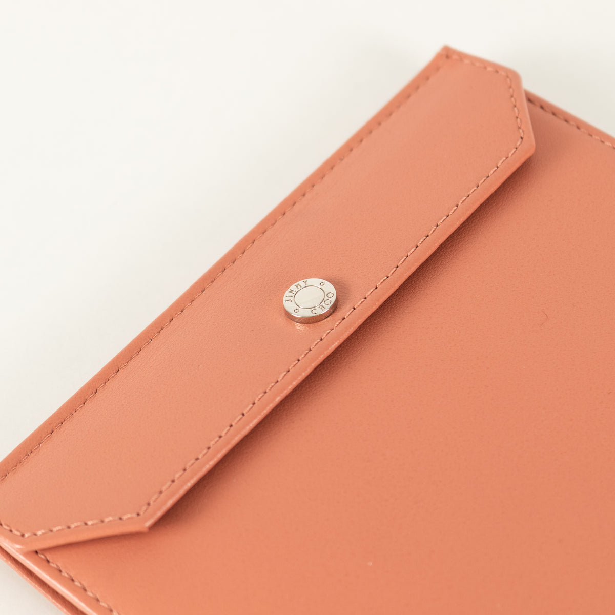 Jimmy Choo Pink Analya Star Studded Leather Passport Holder