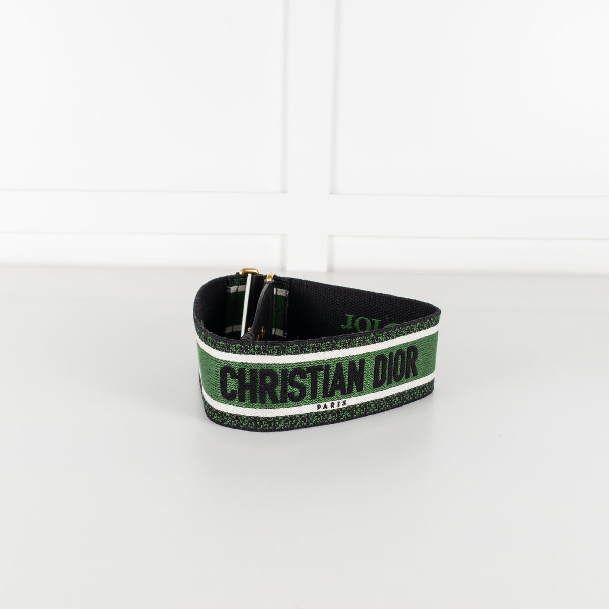 Christian Dior Green and Black Oblique Strap