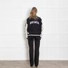 Axel Arigato Black And Cream Varsity Bomber Jacket