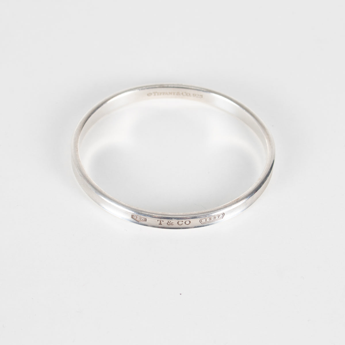 Tiffany & Co 1837 Narrow Bangle Bracelet Sterling Silver 925