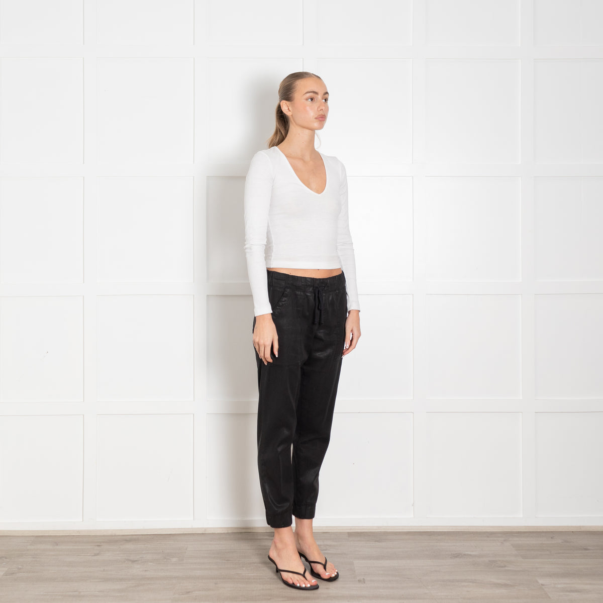 Bella Dahl Black Coated Joggers