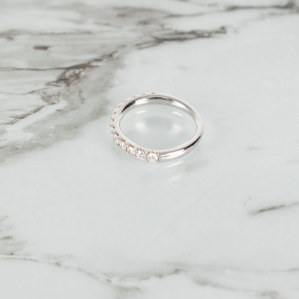 18ct White Gold 0.51ct Half Eternity Ring