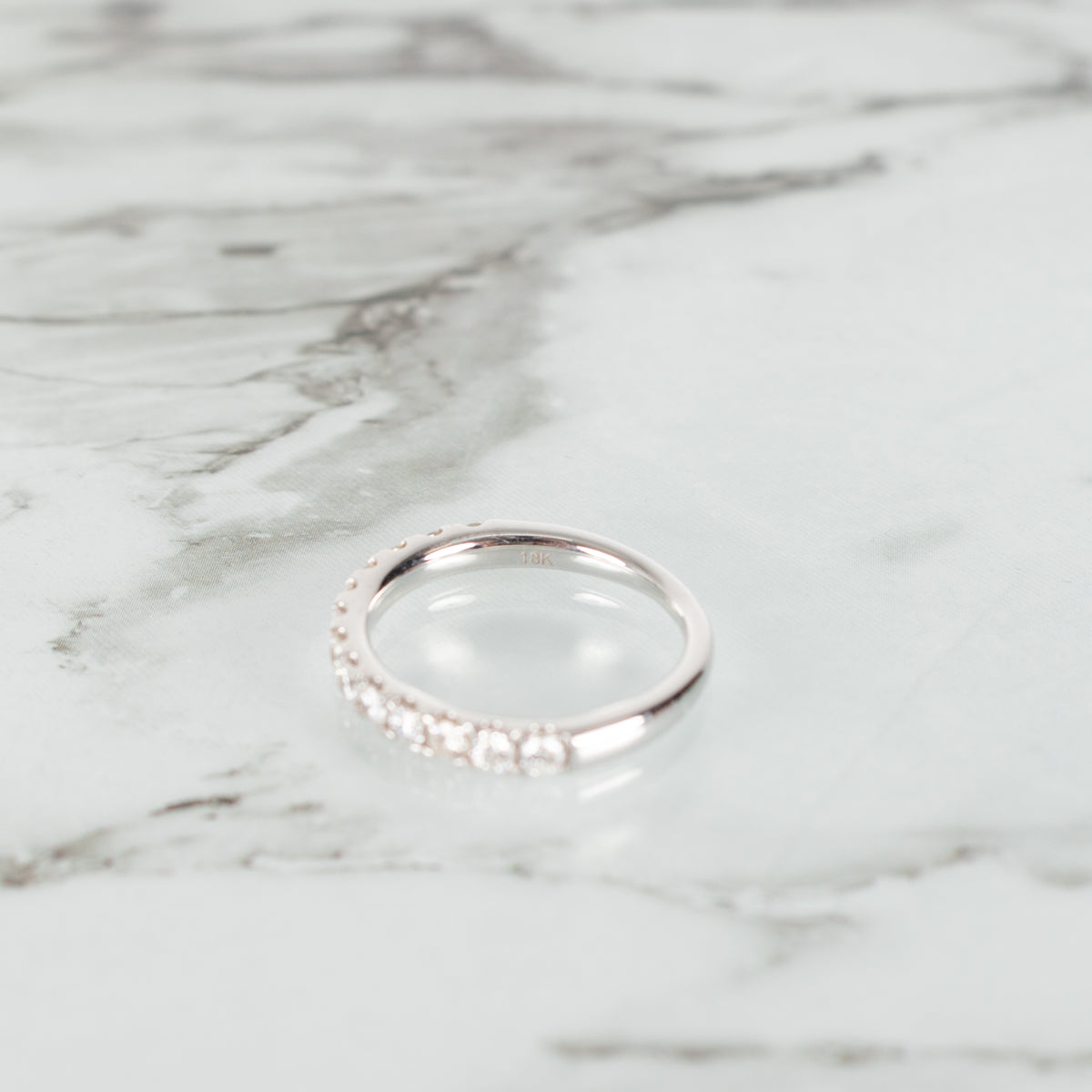 18ct White Gold 0.51ct Half Eternity Ring