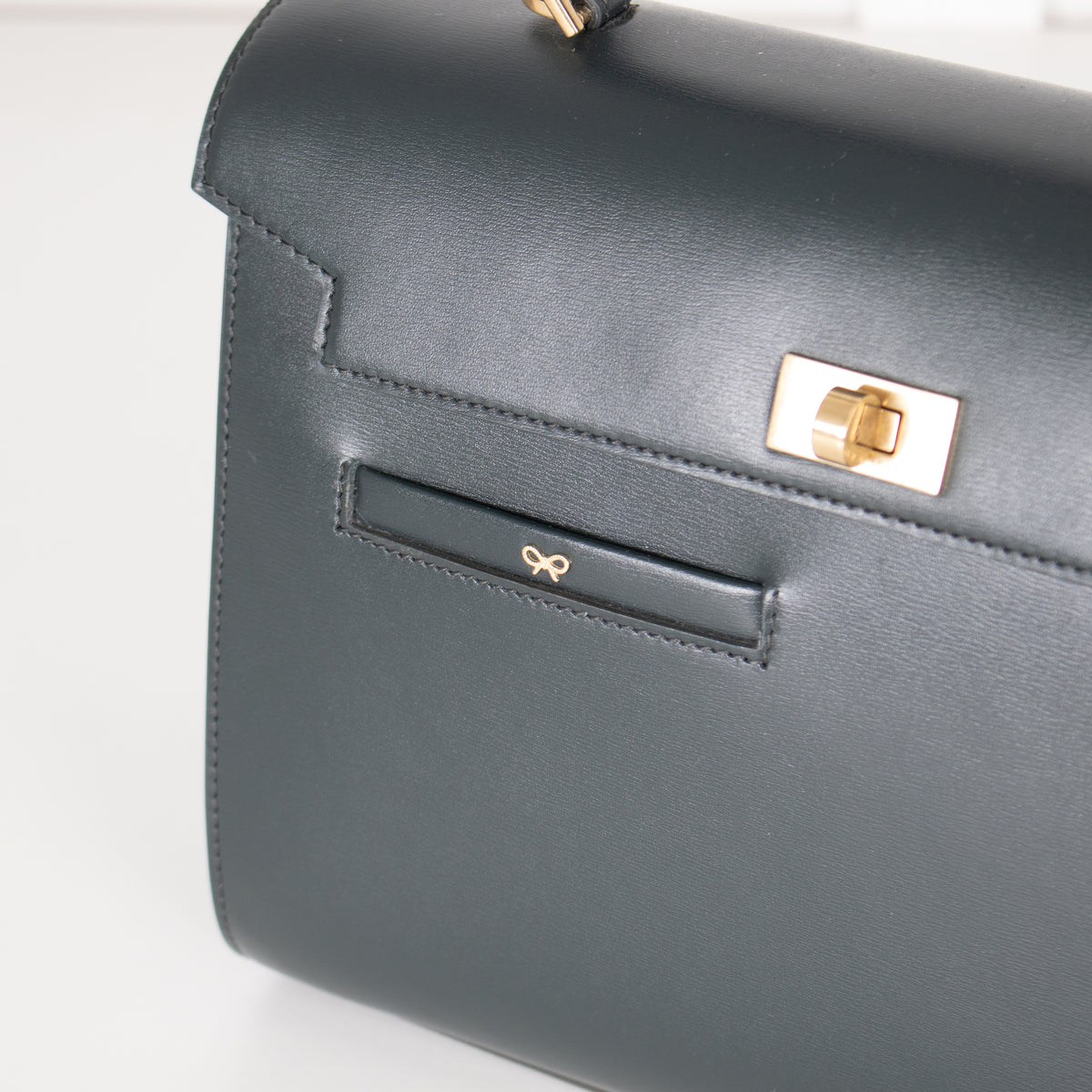 Anya Hindmarch Green Mortimer Top Handle Bag