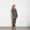Dea Kudibal Floral Textured Straight Fit Suit with Split Cuff Trousers