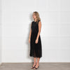Paul Smith Black Silk Pleated And Lace Detail Sleeveless Dress