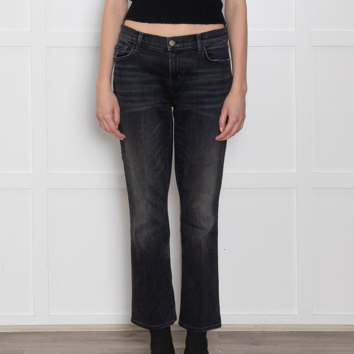 J Brand Selena Cropped Dark Wash Jeans