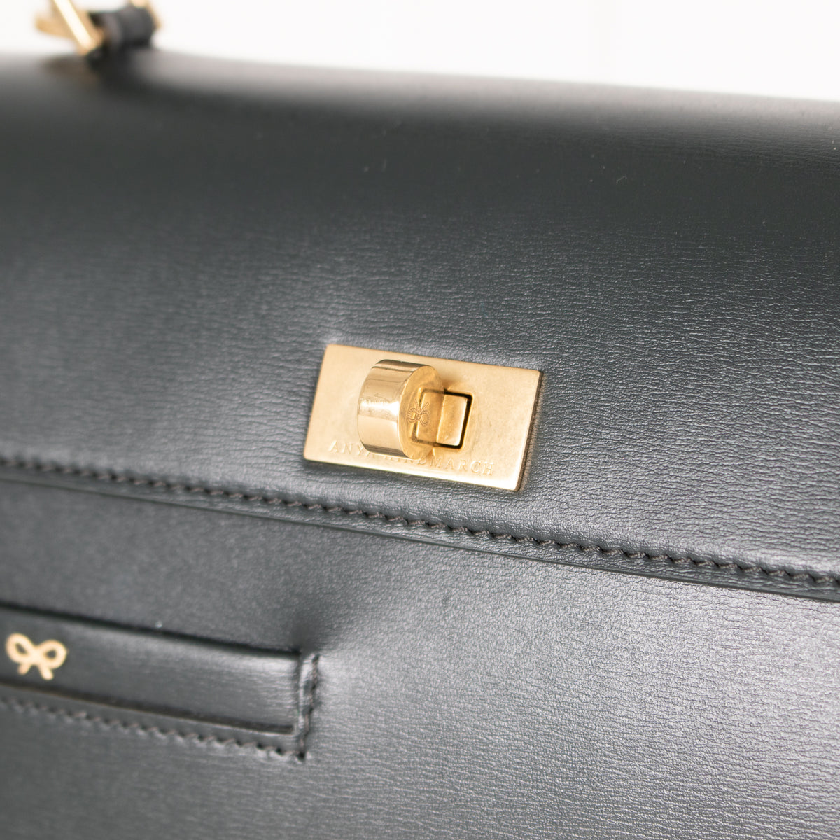 Anya Hindmarch Green Mortimer Top Handle Bag