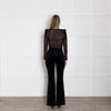 Nadine Merabi Black Velvet Jumpsuit With Sequin Bodice