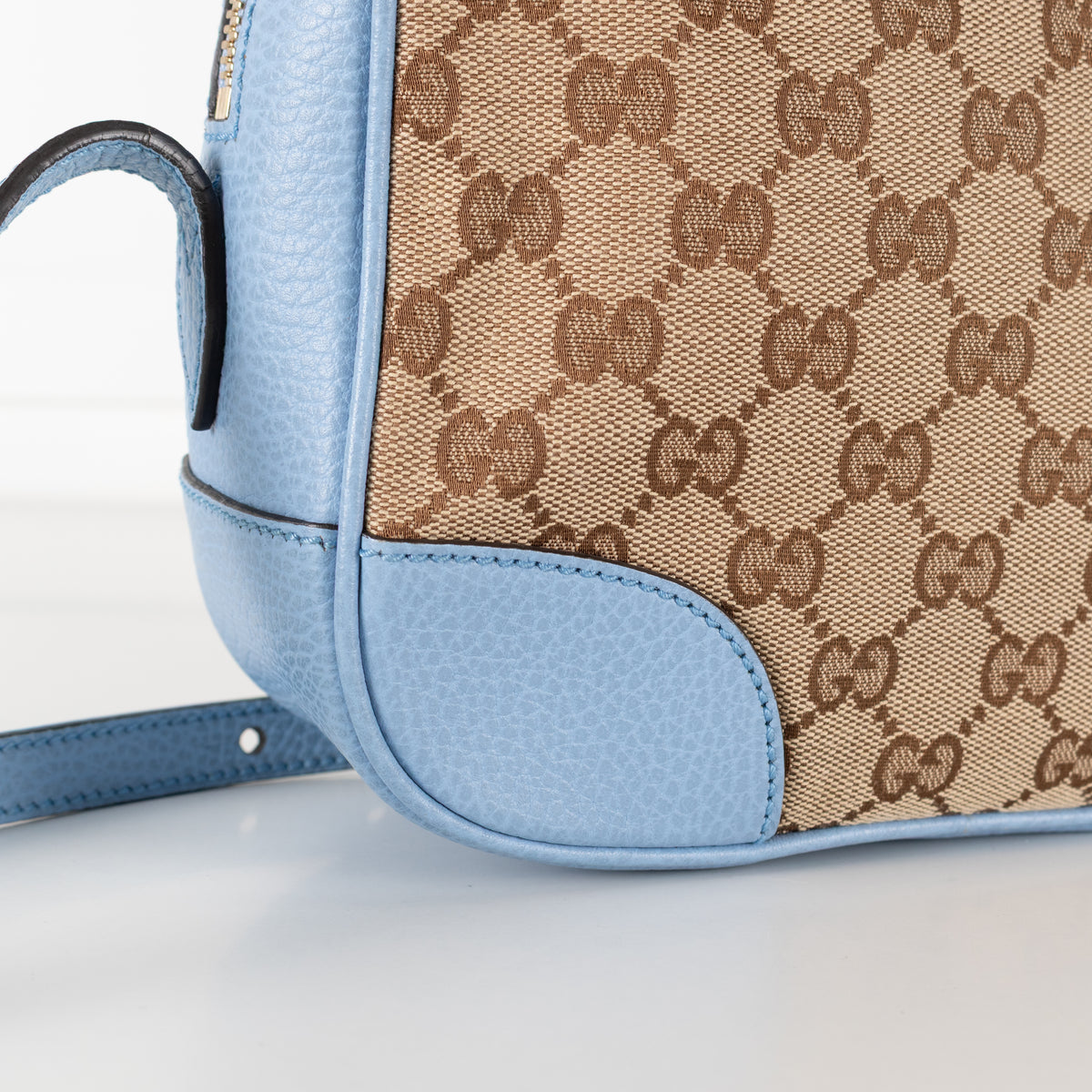 Gucci Blue GG monogram Canvas Camera Crossbody Bag