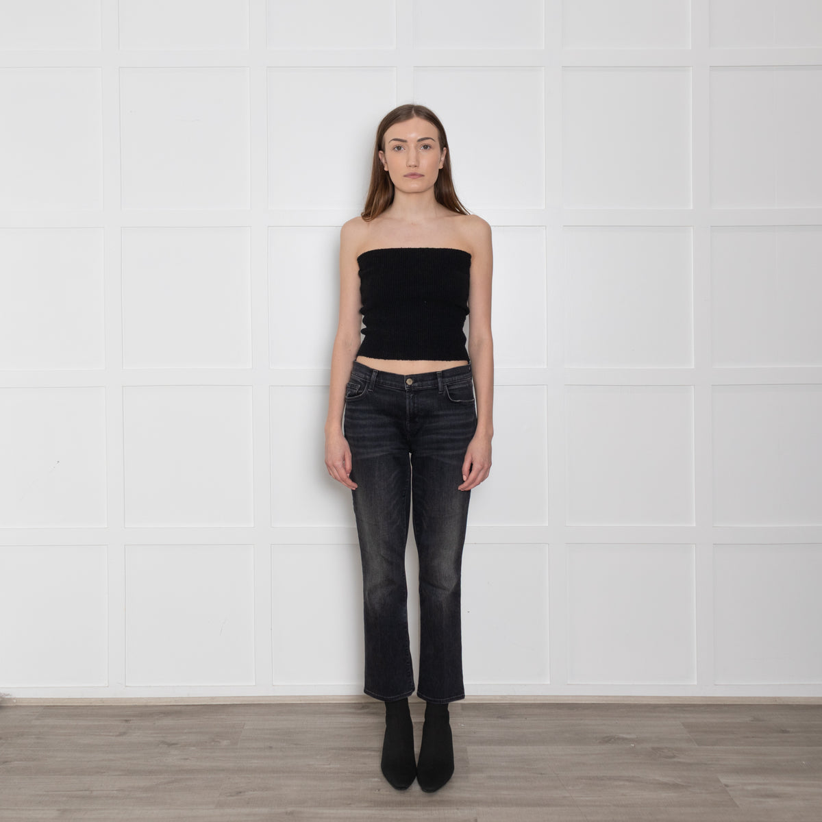 J Brand Selena Cropped Dark Wash Jeans