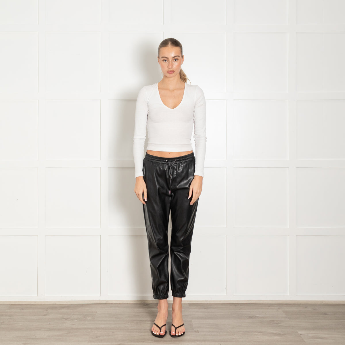 Paige Faux Leather Joggers