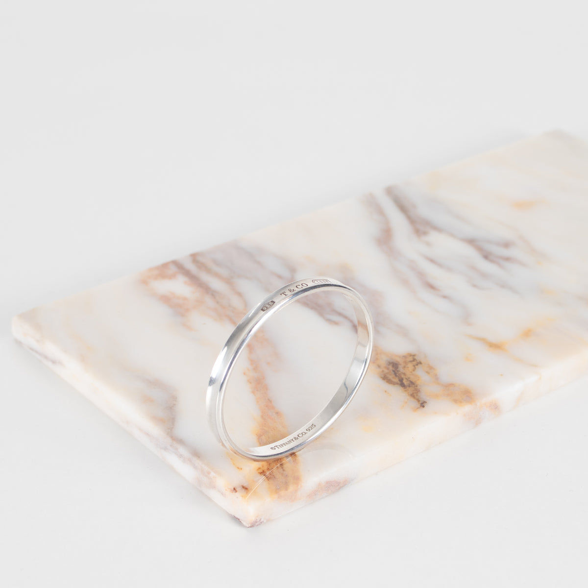 Tiffany & Co 1837 Narrow Bangle Bracelet Sterling Silver 925