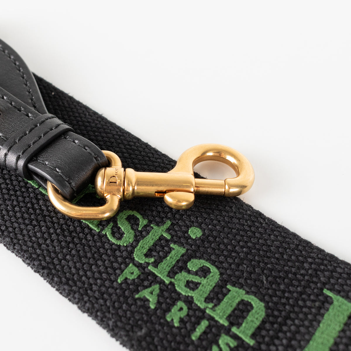 Christian Dior Green and Black Oblique Strap