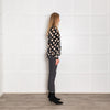 Equipment Black and Nude Heart Print Silk Shirt