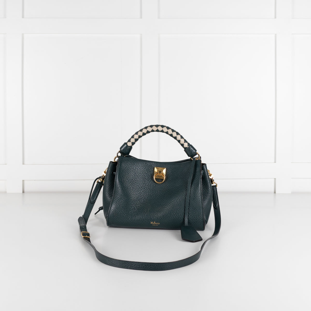 Mulberry Teal Pebbled Leather Iris Shoulder Bag