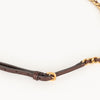 Salvatore Ferragamo Brown Leather Gold Chain Thin Belt