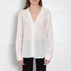 Equipment Cream Silk Pyjama Collar Shirt