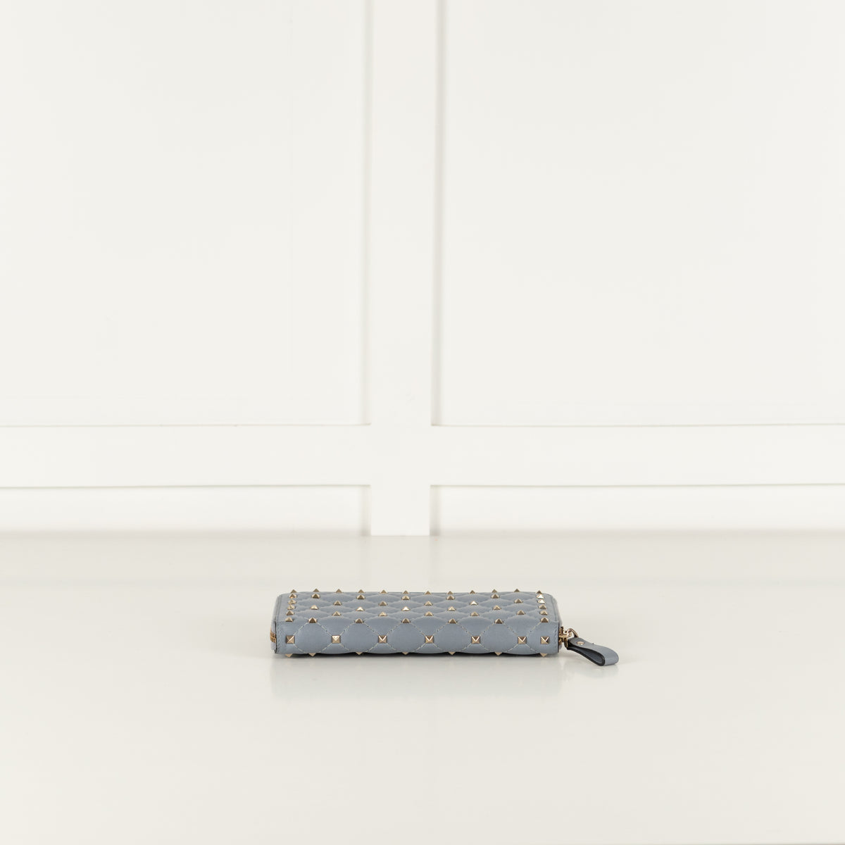 Valentino Pale Blue Rockstud Continental Wallet