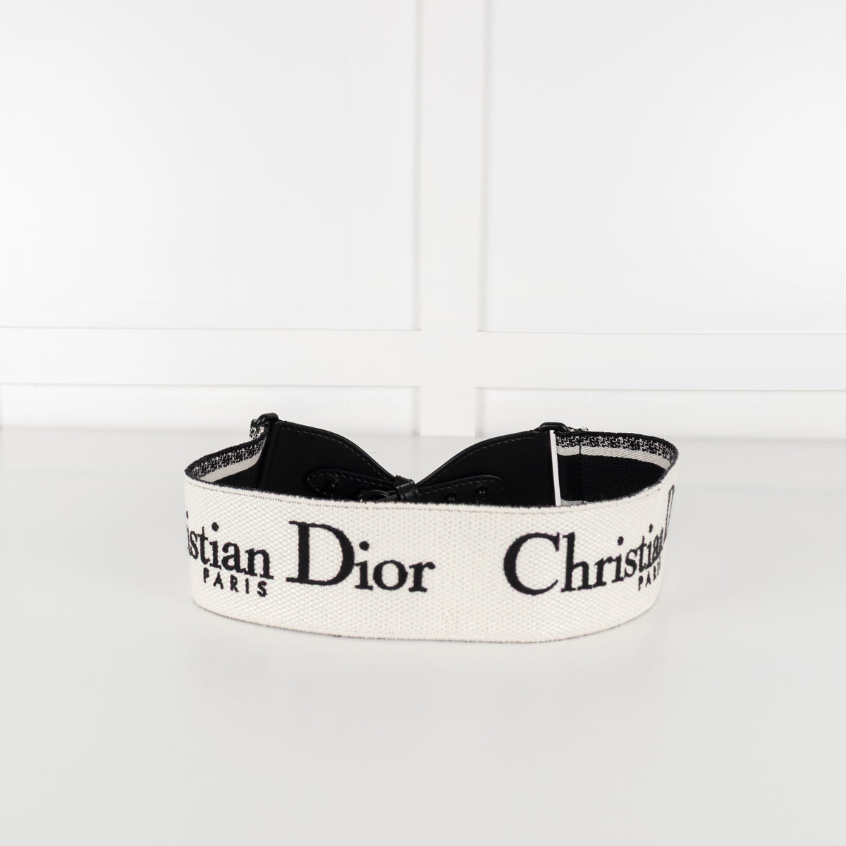 Christian Dior Black and Cream Bag Strap