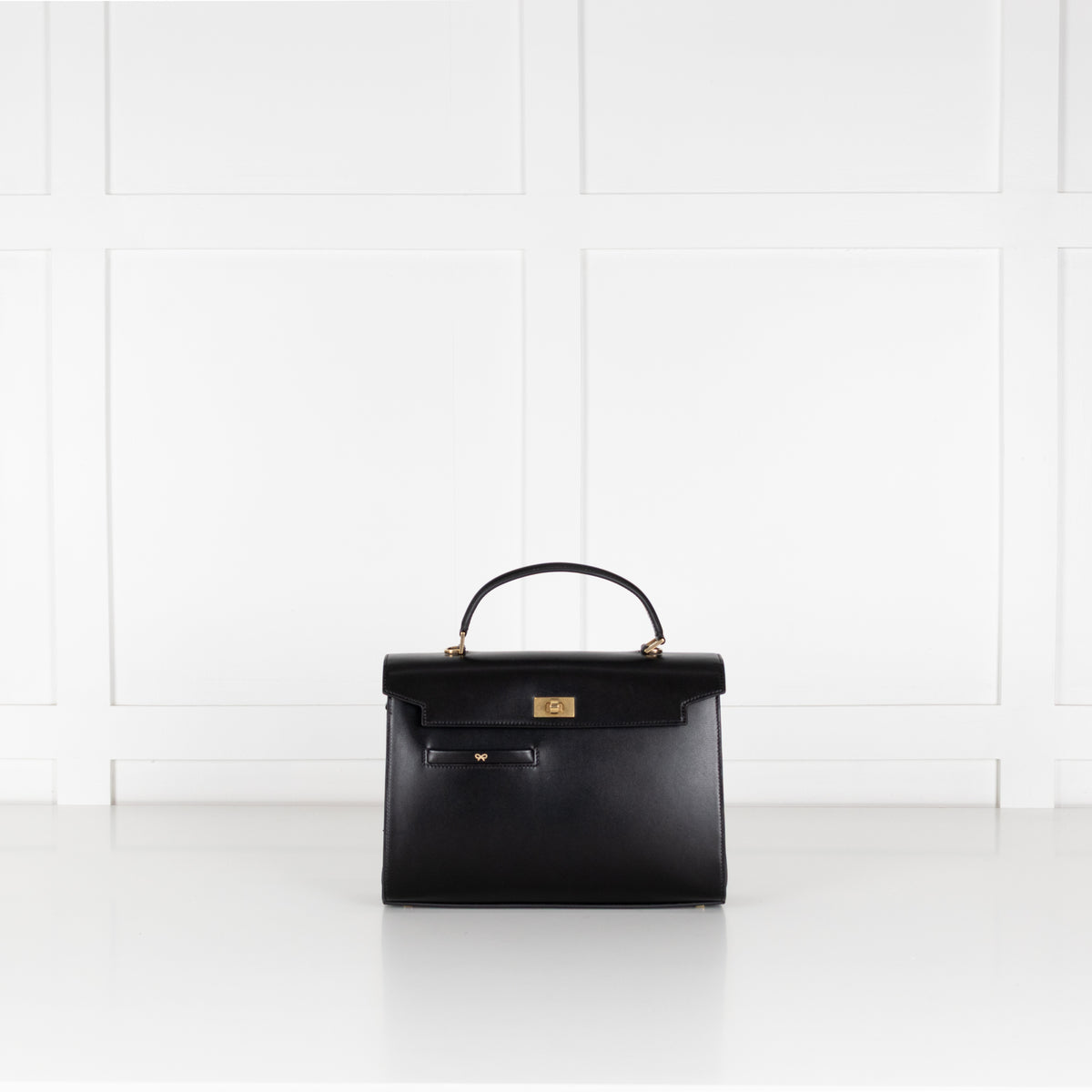 Anya Hindmarch Black Mortimer Top Handle Bag