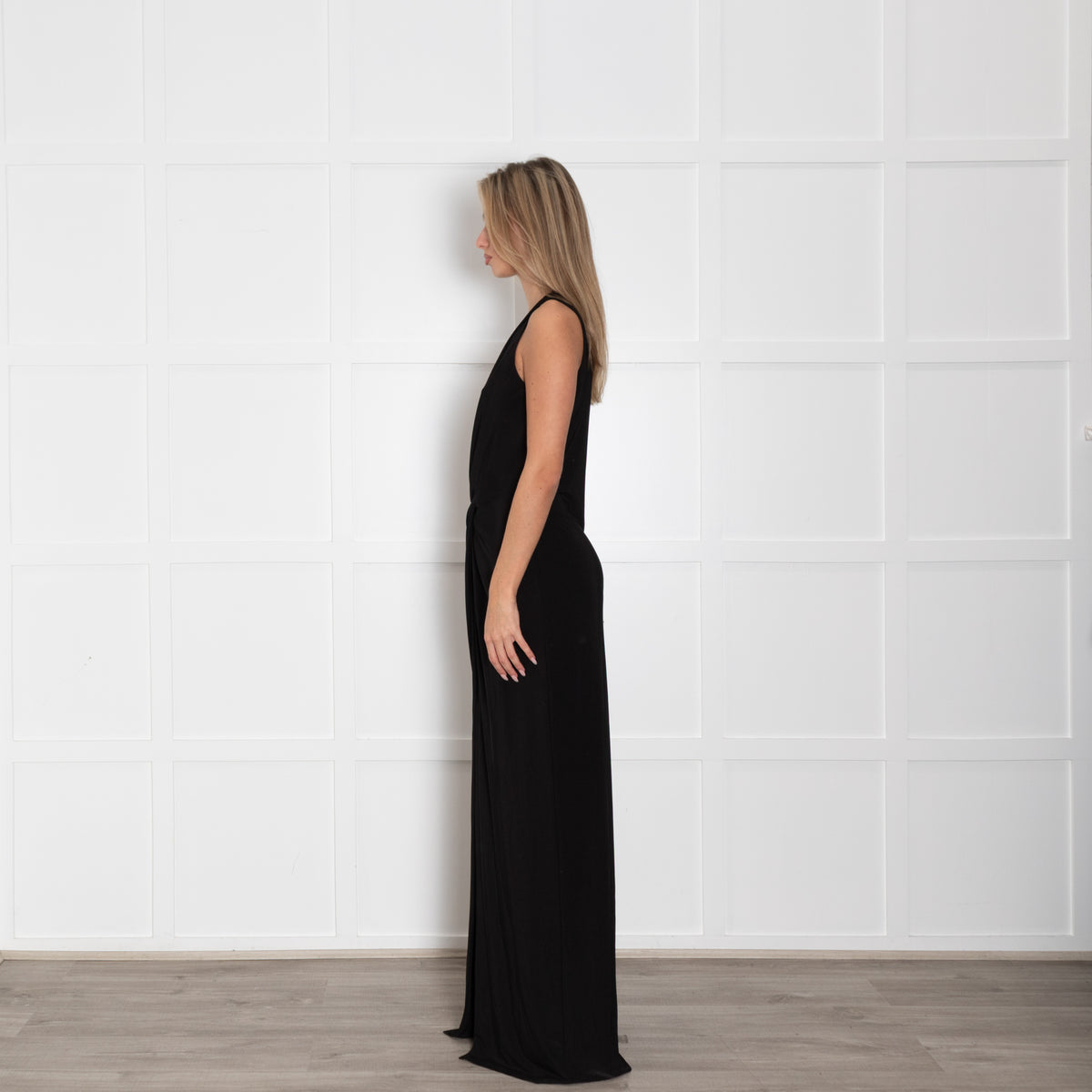 Nadine Merabi Black V Back Maxi Dress