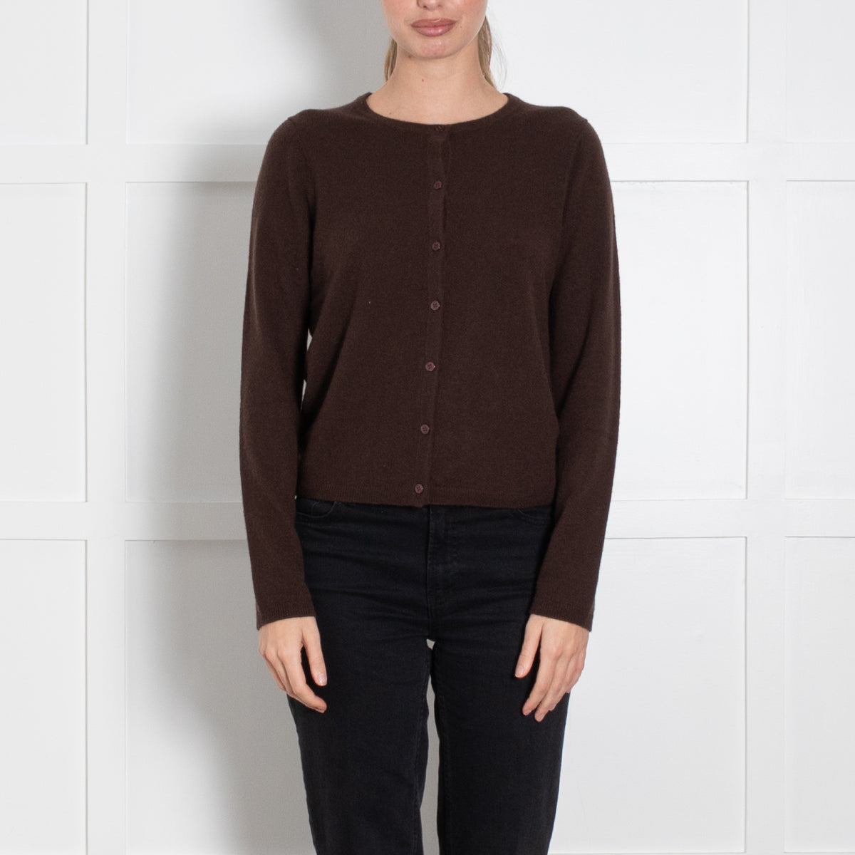 Staud Brown Cashmere Cardigan