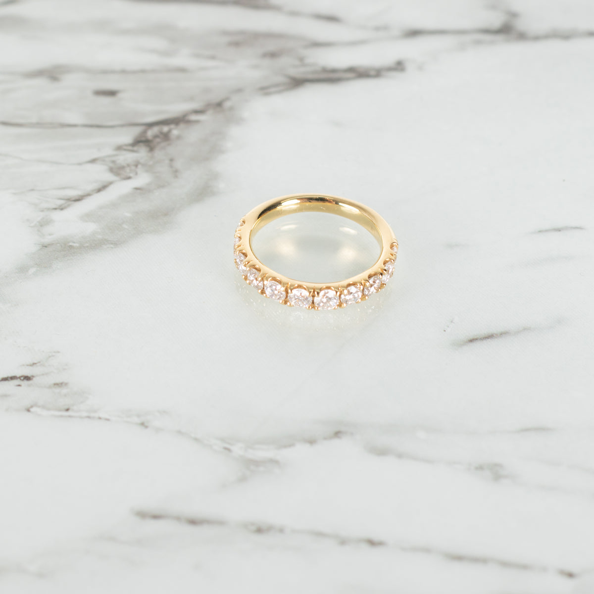 18ct Yellow Gold 1.10ct Diamond Half-Eternity Ring