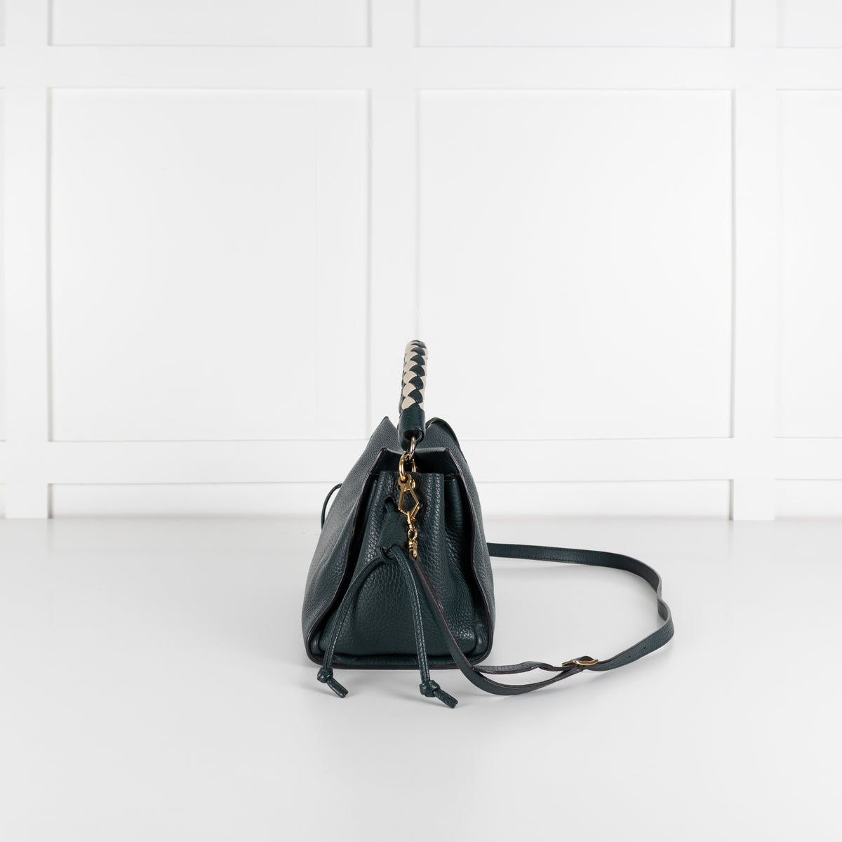 Mulberry Teal Pebbled Leather Iris Shoulder Bag