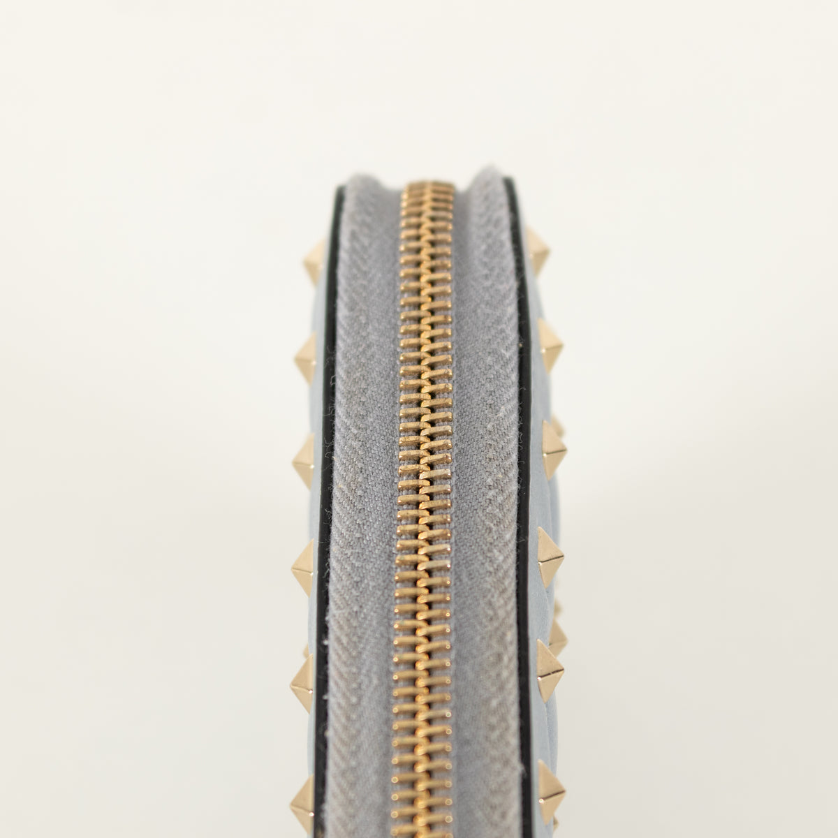 Valentino Pale Blue Rockstud Continental Wallet