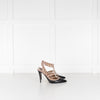 Valentino Black Nude Trim Rockstud Caged Heeled Shoes