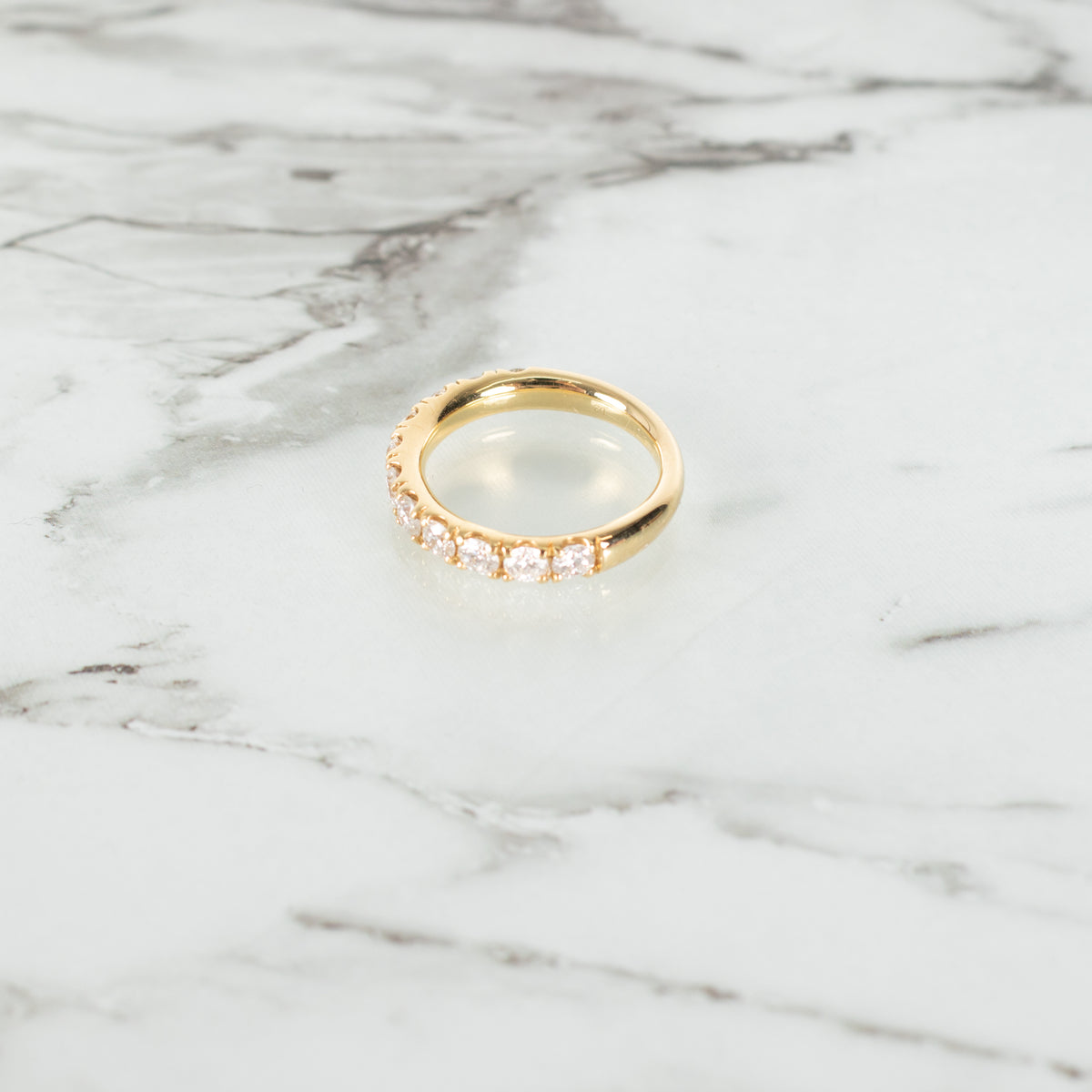 18ct Yellow Gold 1.10ct Diamond Half-Eternity Ring