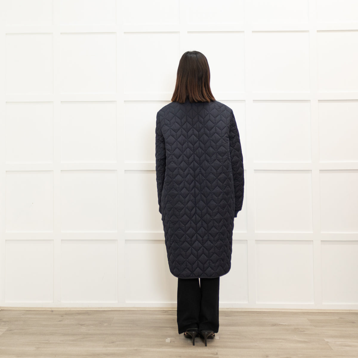 Ilse Jacobsen Navy Quilted Coat