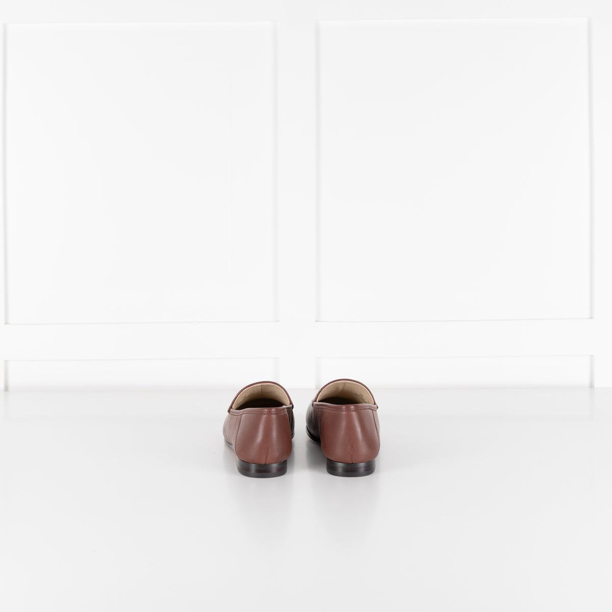 Sam Edelman Brown Leather Loraine Loafers With Gold Horsebit Detail