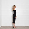 Bec + Bridge Black Off The Shoulder Fitted Dress