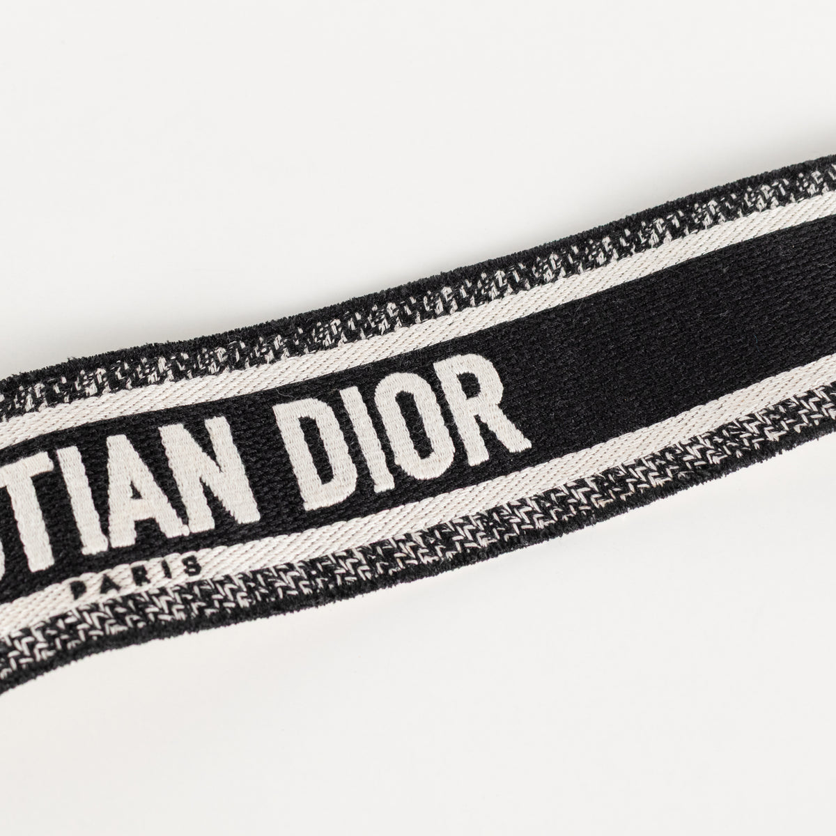 Christian Dior Black and Cream Bag Strap