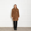 Suncoo Brown Teddy Long Shacket