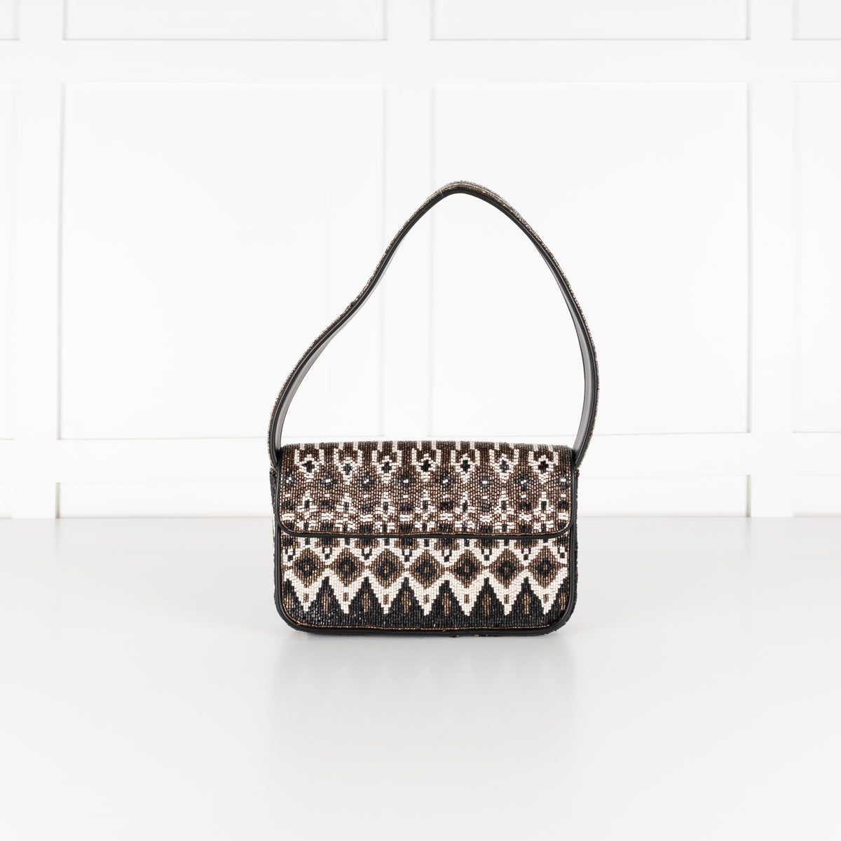 Staud Tommy Zermatt Beaded Shoulder Bag