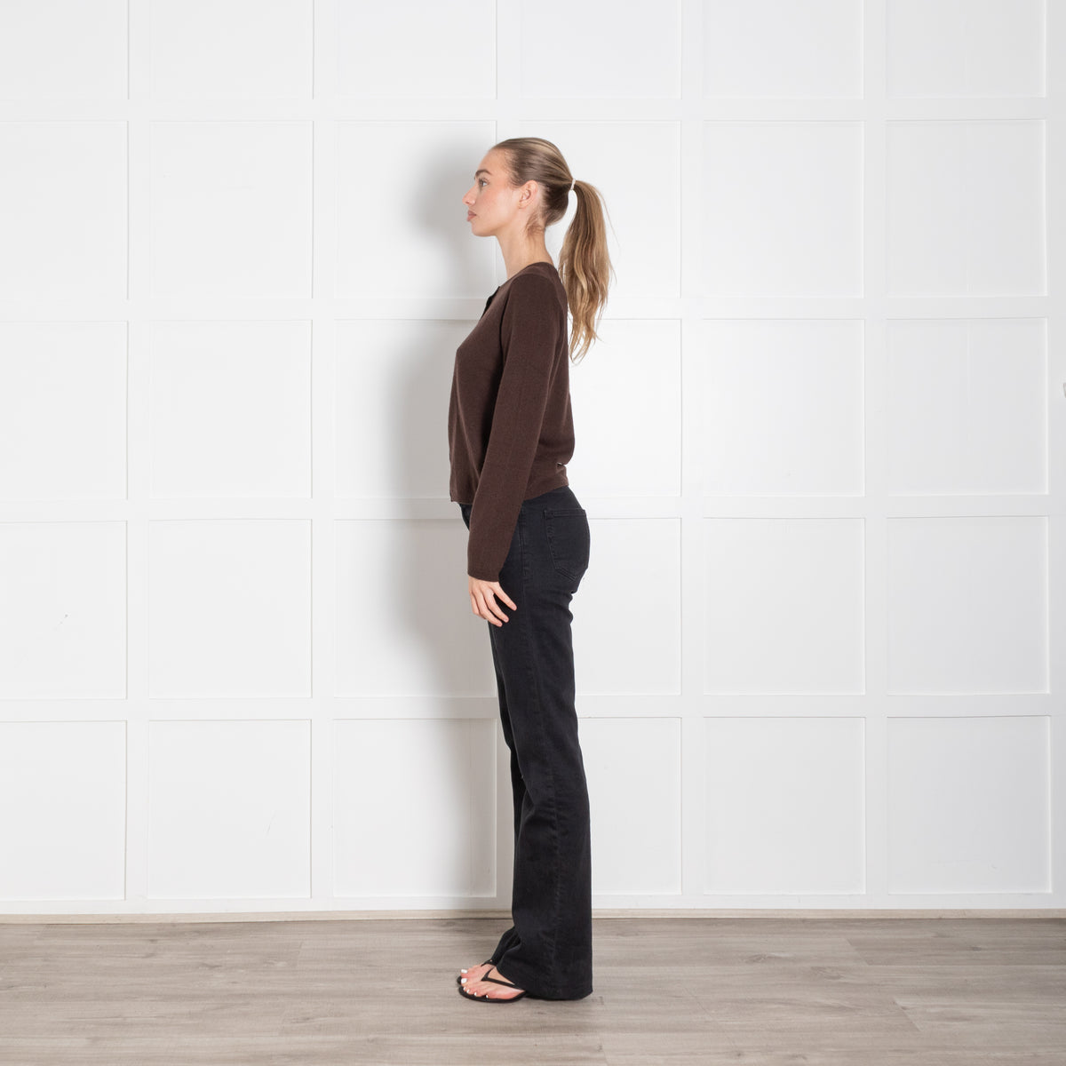 Staud Brown Cashmere Cardigan