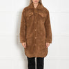 Suncoo Brown Teddy Long Shacket