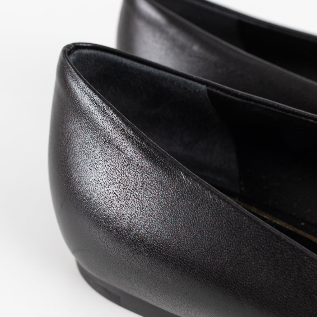 Valentino Garavani Black Rockstud Alcove Flat Pumps