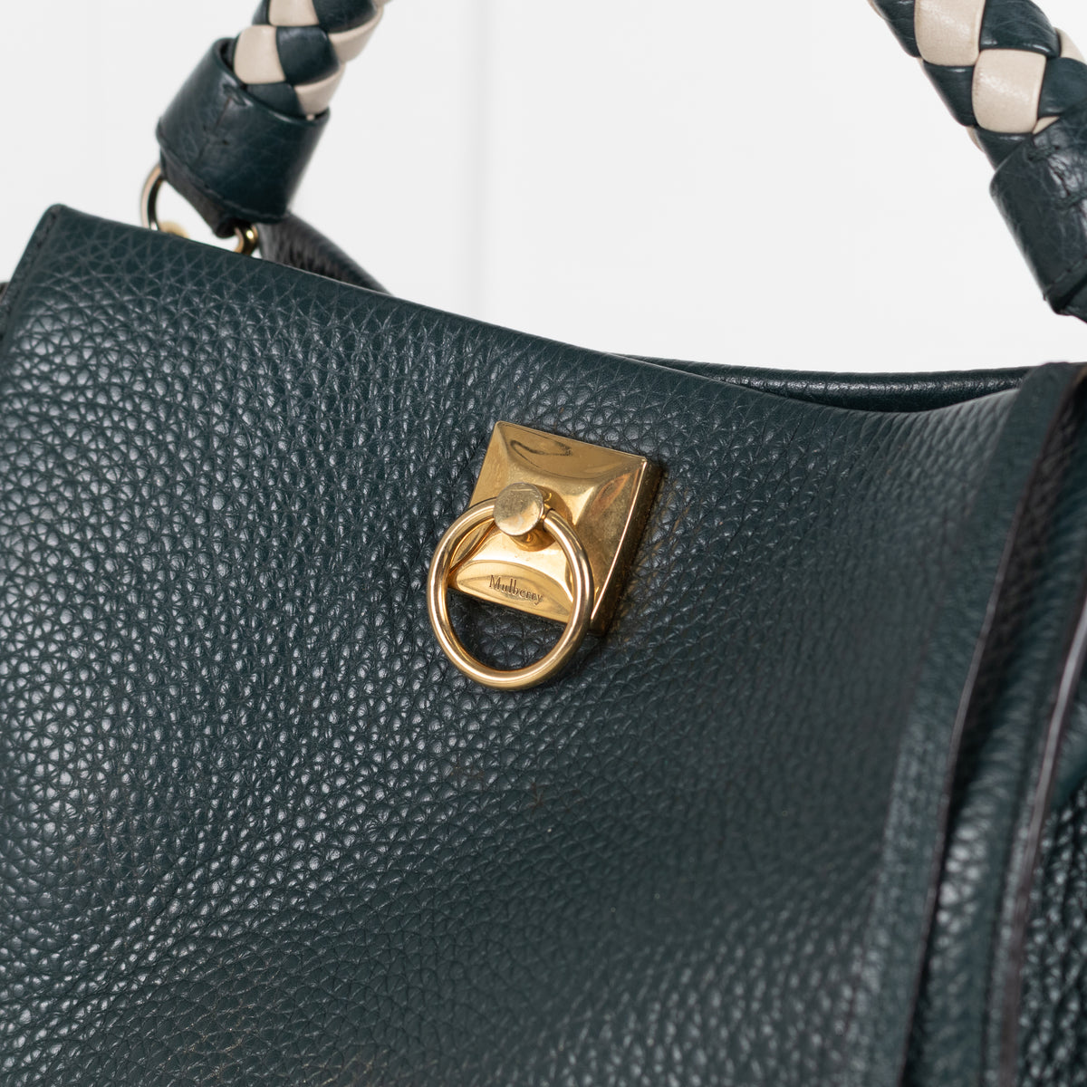 Mulberry Teal Pebbled Leather Iris Shoulder Bag