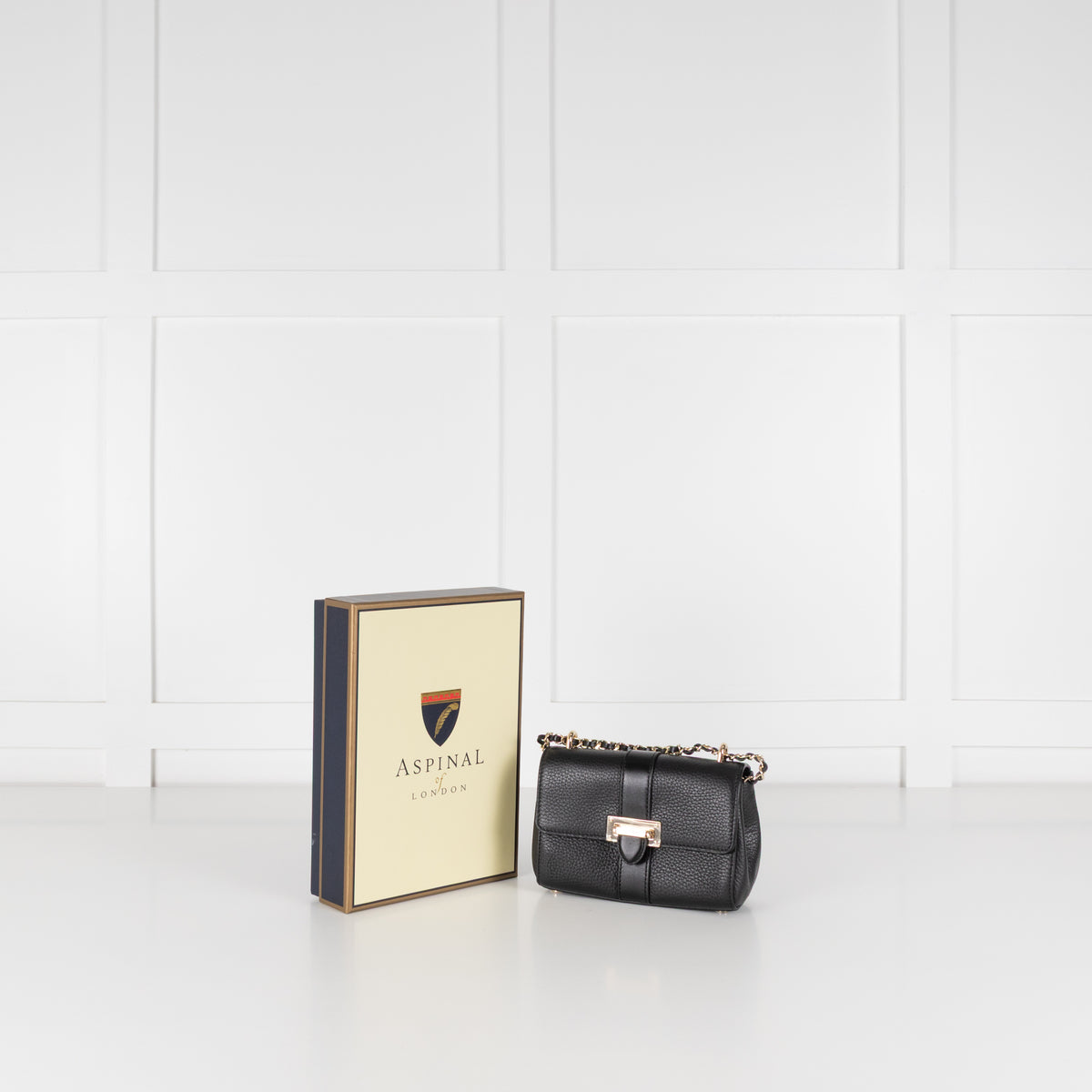 Aspinal of London Micro Black Lottie Bag