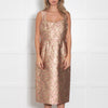 Prada Pale Pink Gold Jacquard Sleeveless Dress