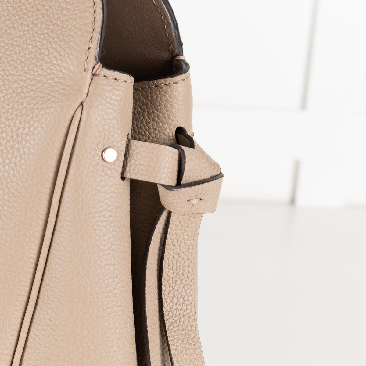 Louis Vuitton Taupe Leather Milla MM Bag