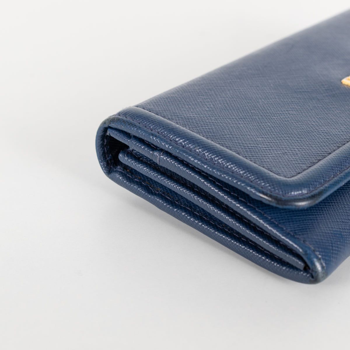 Prada Blue Saffiano Leather Long Wallet
