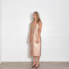Prada Pale Pink Gold Jacquard Sleeveless Dress