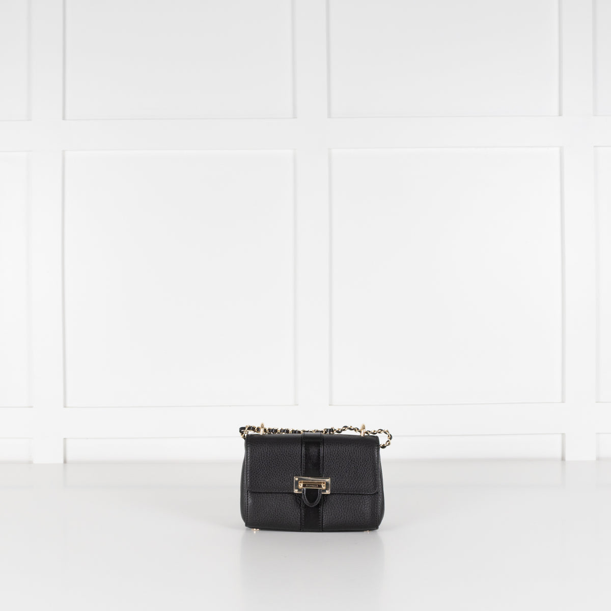 Aspinal of London Micro Black Lottie Bag