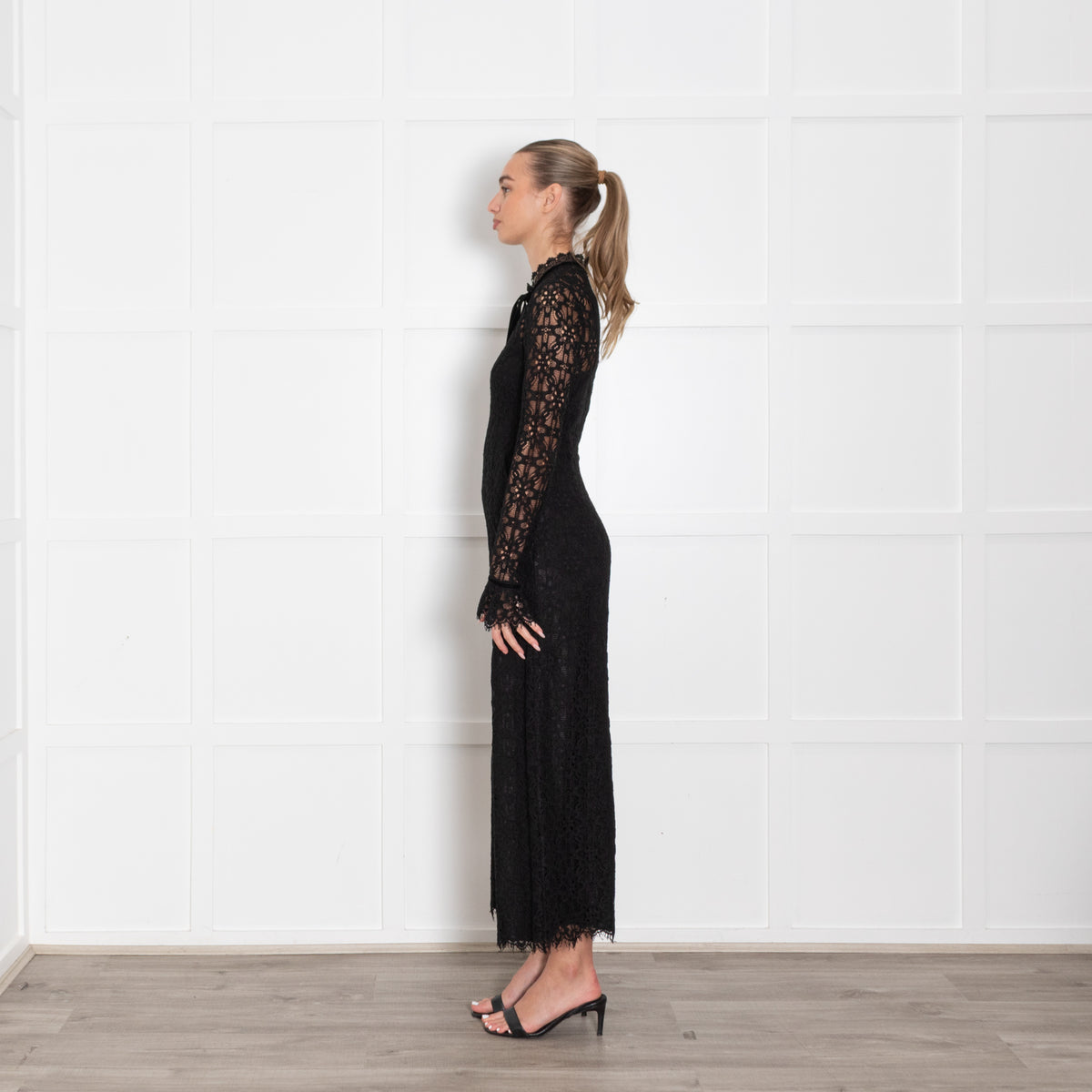 Temperley Black Eclipse Lace Jumpsuit
