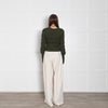 Pinko Green Arm Cable Knit Jumper